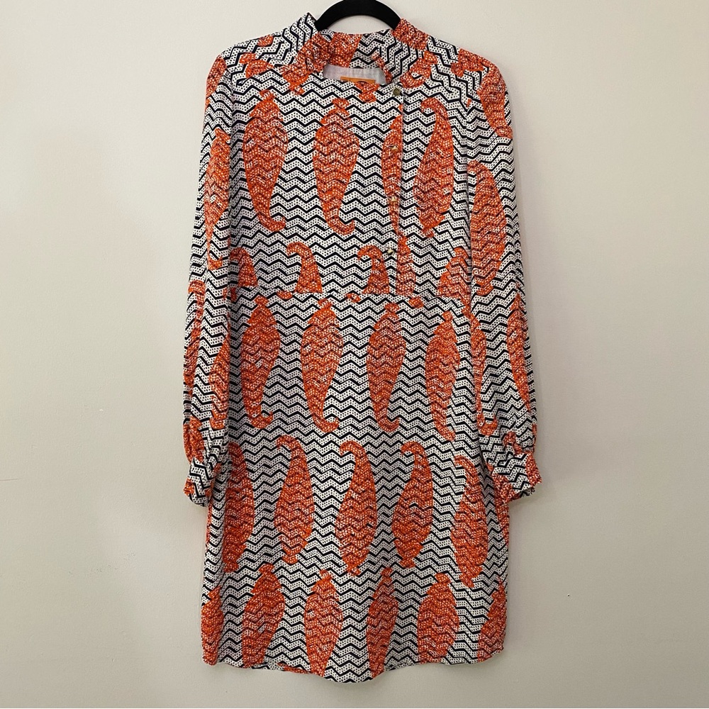 Tory Burch Thurman 100% Silk Dress with wrap belt